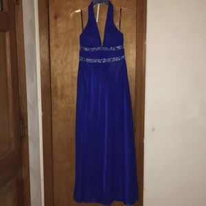 Royal blue, chiffon dress
